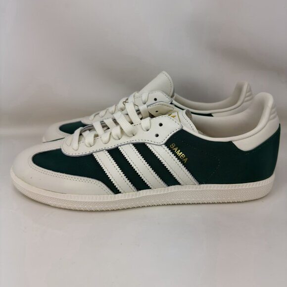 Adidas Samba OG Shoes Off White Collegiate Green Men’s Size 9.5 - Picture 2 of 8